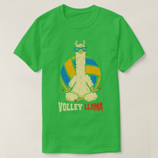 Volley Llama Sports Game Volleyball T-shirt (Design voorkant)