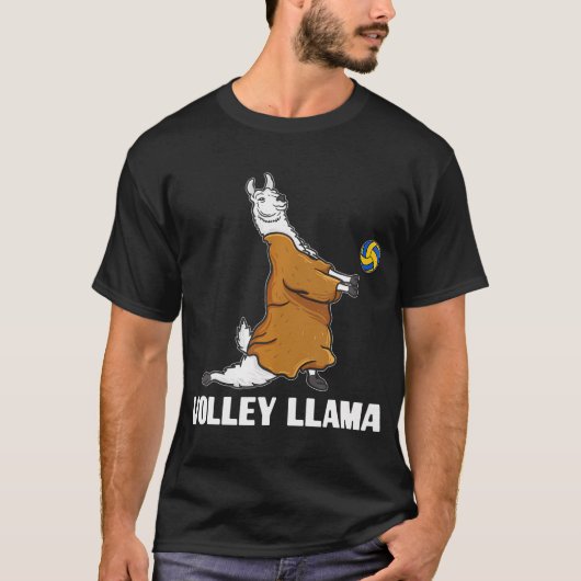 Volley Llama Team Leuk Alpaca Beach Team T-shirt (Voorkant)