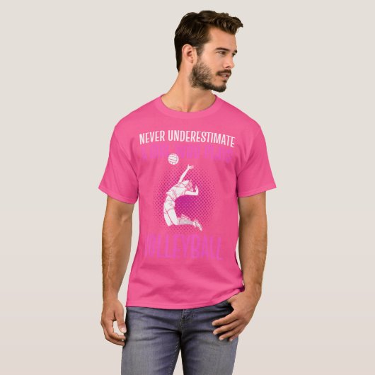 Volley onderschat nooit een meisje dat Volley spee T-shirt (Voorkant volledig)