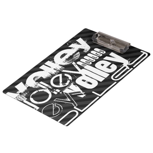 Volley; zwarte en donkergrijze strepjes klembord (Gekanteld)