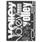 Volley; zwarte en donkergrijze strepjes klembord (Achterkant)