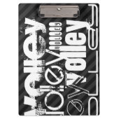 Volley; zwarte en donkergrijze strepjes klembord (Voorkant)