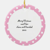 VolleyBaby Eerste Kerstroze versiering Keramisch Ornament (Achterkant)