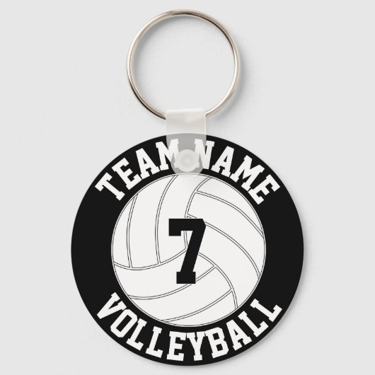 Volleybal Aangepaste Team Naam Kleur & Speler Numm Sleutelhanger (Voorkant)