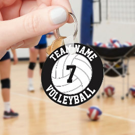 Volleybal Aangepaste Teamnaam Kleur & Spelersnumme Sleutelhanger