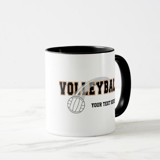 Volleybal (aanpasbaar) mok (Voorkant rechts)