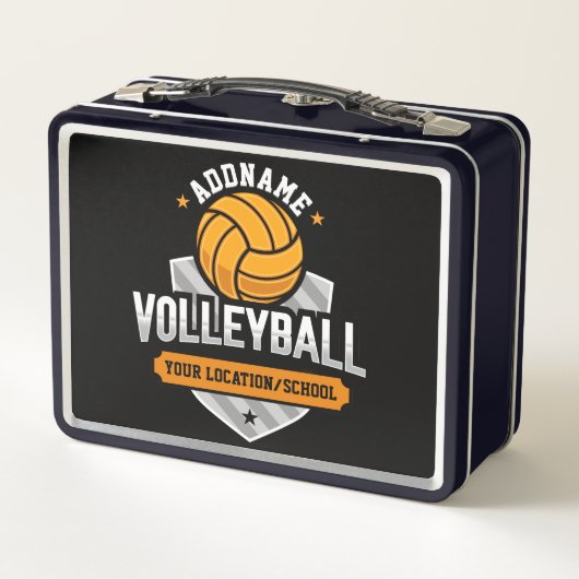Volleybal ADD TEKST School Varsity Team Speler (Achterkant)