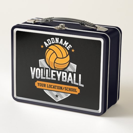 Volleybal ADD TEKST School Varsity Team Speler (Voorkant)