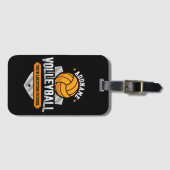 Volleybal ADD TEKST School Varsity Team Speler Bagagelabel (Voorkant (horizontaal))