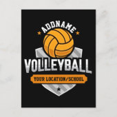 Volleybal ADD TEKST School Varsity Team Speler Briefkaart (Voorkant)