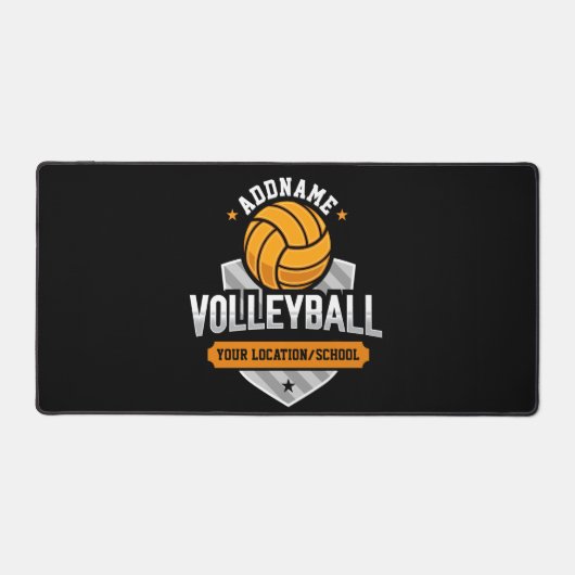 Volleybal ADD TEKST School Varsity Team Speler Bureaumat (Voorkant)