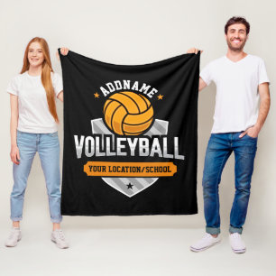 Volleybal ADD TEKST School Varsity Team Speler Fleece Deken