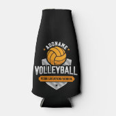 Volleybal ADD TEKST School Varsity Team Speler Flesjeskoeler (Voorkant)