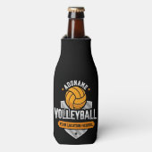 Volleybal ADD TEKST School Varsity Team Speler Flesjeskoeler (Fles Voorkant)