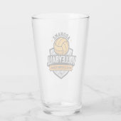 Volleybal ADD TEKST School Varsity Team Speler Glas (Achterkant)