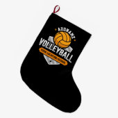 Volleybal ADD TEKST School Varsity Team Speler Grote Kerstsok (Voorkant (Hangend))
