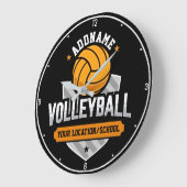 Volleybal ADD TEKST School Varsity Team Speler Grote Klok (Hoek)
