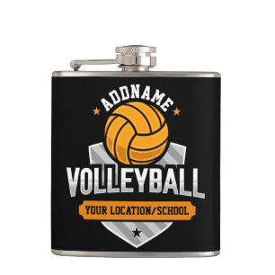 Volleybal ADD TEKST School Varsity Team Speler Heupfles