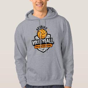 Volleybal ADD TEKST School Varsity Team Speler Hoodie