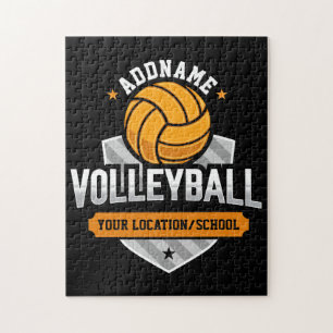 Volleybal ADD TEKST School Varsity Team Speler Legpuzzel