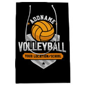 Volleybal ADD TEKST School Varsity Team Speler Medium Cadeauzakje (Voorkant)