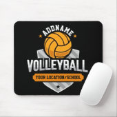 Volleybal ADD TEKST School Varsity Team Speler Muismat (Met muis)