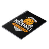 Volleybal ADD TEKST School Varsity Team Speler Notitieboek (Linkerzijde)