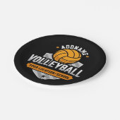 Volleybal ADD TEKST School Varsity Team Speler Papieren Bordje (Gekanteld)