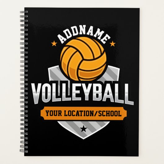 Volleybal ADD TEKST School Varsity Team Speler Planner (Voorkant)