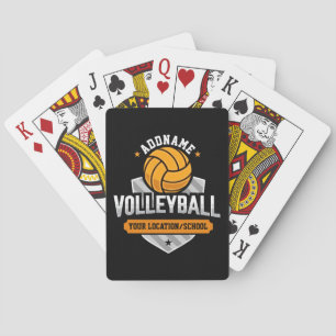 Volleybal ADD TEKST School Varsity Team Speler Pokerkaarten