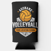 Volleybal ADD TEKST School Varsity Team Speler Seltzer Blikjeskoeler (Voorkant)