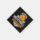 Volleybal ADD TEKST School Varsity Team Speler Servet (Hoek)