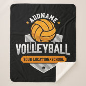 Volleybal ADD TEKST School Varsity Team Speler Sherpa Deken (Voorkant)