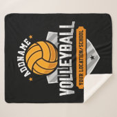 Volleybal ADD TEKST School Varsity Team Speler Sherpa Deken (Voorkant (horizontaal))
