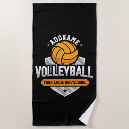Volleybal ADD TEKST School Varsity Team Speler Strandlaken