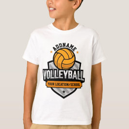 Volleybal ADD TEKST School Varsity Team Speler T-shirt