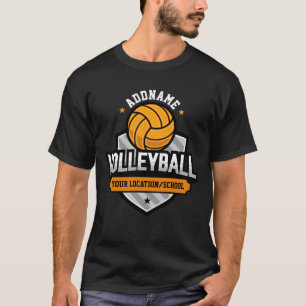 Volleybal ADD TEKST School Varsity Team Speler T-shirt