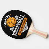 Volleybal ADD TEKST School Varsity Team Speler Tafeltennisbatje (Zijkant)