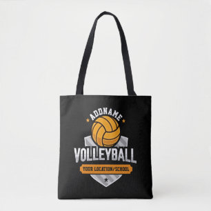 Volleybal ADD TEKST School Varsity Team Speler Tote Bag