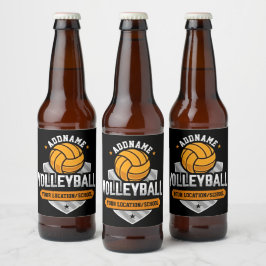 Volleybal ADD TEXT School Varsity Team Speler Bier Etiket
