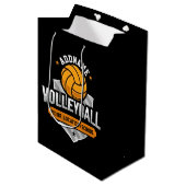 Volleybal ADD TEXT School Varsity Team Speler Medium Cadeauzakje (Voorkant Gekanteld)