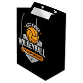 Volleybal ADD TEXT School Varsity Team Speler Medium Cadeauzakje (Achterkant Gekanteld)
