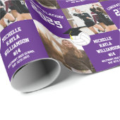Volleybal Afstudeersport Paars Cadeaupapier (Rol Hoek)