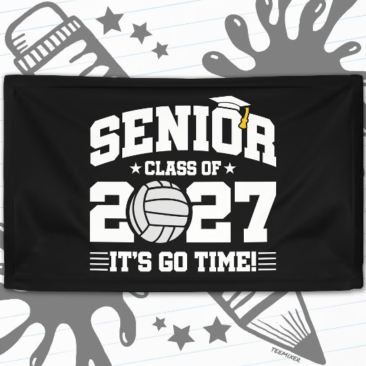 Volleybal Afstudeertijd Seniorklas 2027 Spandoek