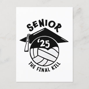 Volleybal Afstuderen 2025 Aankondigingskaart