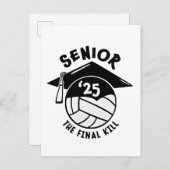 Volleybal Afstuderen 2025 Aankondigingskaart (Voorkant / Achterkant)