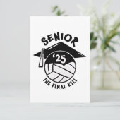 Volleybal Afstuderen 2025 Bedankkaart (Staand voorkant)