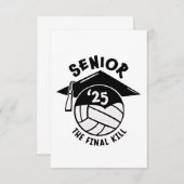 Volleybal Afstuderen 2025 Bedankkaart (Voorkant / Achterkant)