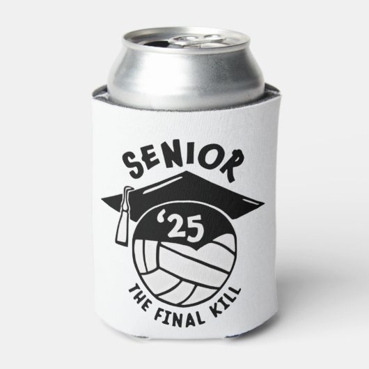 Volleybal Afstuderen 2025 Blikjeskoeler (Blikje Voorkant)