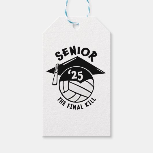 Volleybal Afstuderen 2025 Cadeaulabel (Voorkant)